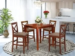 East West Furniture PUBS3-OAK-W Dining Set, 3-Piece -Songmics Furniture Shop 5162onkcfML. AC