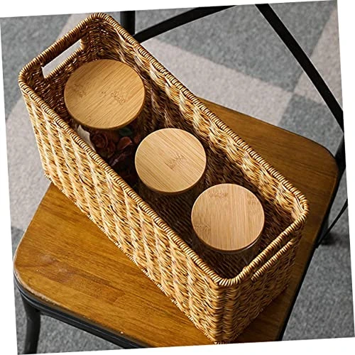 CAXUSD Magazine Newspaper Basket Desktop Organizer Large Cabinet Plastic Folders Woven Magazine Rack Countertop Storage Baskets Organizer Baskets For Shelves Handled Toiletries Holder Boy 4 CAXUSD Magazine Newspaper Basket Desktop Organizer Large Cabinet Plastic Folders Woven Magazine Rack Countertop Storage Baskets Organizer Baskets For Shelves Handled Toiletries Holder Boy - Image 4