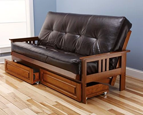 Toronto Futon Set Frame And Mattress Full Size Wood Finish W/ 8 Inch Innerspring Matt Includes Choice To Add Drawers Sofa Bed Couch Sleeper (Frame, Matt And Drawers Set, Azure) 9 Toronto Futon Set Frame And Mattress Full Size Wood Finish W/ 8 Inch Innerspring Matt Includes Choice To Add Drawers Sofa Bed Couch Sleeper (Frame, Matt And Drawers Set, Azure) - Image 9