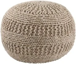 Signature Design By Ashley Latricia Round Knitted Pouf Ottoman, 17 X 17 Inches, Black & White -Songmics Furniture Shop 516FG1a6GCL. AC