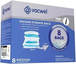 Vacwel 3-Pack XXL - Vacuum Storage Bags - Space Saver Bags For Clothes Storage – XL Comforters - Mattress Topper - Blanket Storage – Vacuum Sealer Bags – Ziplock Sealed - 3x XXL Bags (47x35in) - Bonus 1x Large Bag (32x21in) 19 Vacwel 3-Pack XXL - Vacuum Storage Bags - Space Saver Bags For Clothes Storage – XL Comforters - Mattress Topper - Blanket Storage – Vacuum Sealer Bags – Ziplock Sealed - 3x XXL Bags (47x35in) - Bonus 1x Large Bag (32x21in) -Songmics Furniture Shop 516GDBdIbmL. AC