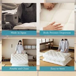 EMOOR Japanese Futon Mattress CLASSE Twin (39x79in) Made In Japan White, Foldable Floor Sleeping Bed Tatami Mat -Songmics Furniture Shop 516LPLGlAyL