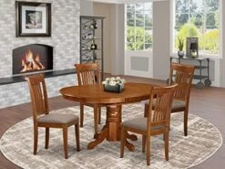 East West Furniture AVPO5-OAK-W Avon Set -Songmics Furniture Shop 516ZqbxIGzL. AC