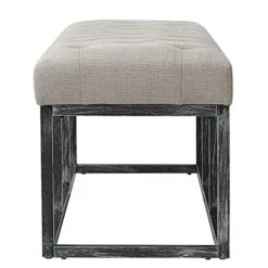 24KF Upholstered Tufted Long Bench Seats With Metal Frame Leg, Linen Bench Ottoman With Padded Seat-Linen -Songmics Furniture Shop 516o9Ecwh8L