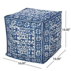 Christopher Knight Home Pouf, Blue + White 7 Christopher Knight Home Pouf, Blue + White -Songmics Furniture Shop 5174PBnt4YL