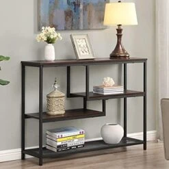 FIVEGIVEN Narrow Console Table For Entryway Hallway Table With Storage Shelves For Living Room Espresso Industrial 11 FIVEGIVEN Narrow Console Table For Entryway Hallway Table With Storage Shelves For Living Room Espresso Industrial -Songmics Furniture Shop 5174r73eTL. AC