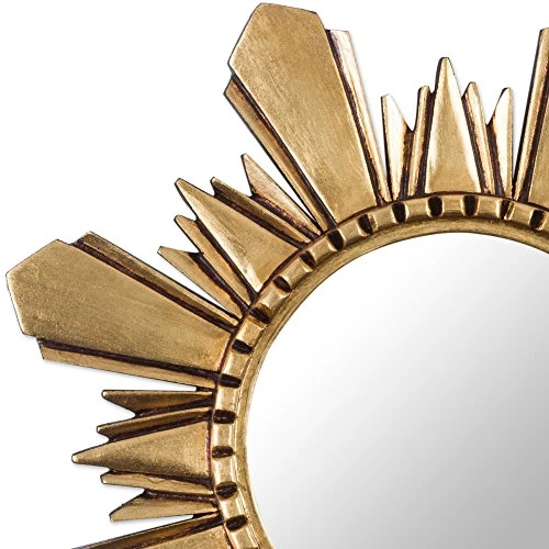 NOVICA Leaf Round Starburst Mohena Wood With Bronze Wall Mounted Mirror, Metallic 'Cuzco Sun' 2 NOVICA Leaf Round Starburst Mohena Wood With Bronze Wall Mounted Mirror, Metallic 'Cuzco Sun' - Image 2