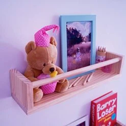 KUWZTY Wall Book Shelves For Nursery Set Of 2, Display Holder For Toys, Toiletry Essentials, Kitchen Spice Racks, Photos(Natural Wood) 10 KUWZTY Wall Book Shelves For Nursery Set Of 2, Display Holder For Toys, Toiletry Essentials, Kitchen Spice Racks, Photos(Natural Wood) -Songmics Furniture Shop 517Fet4iU5L