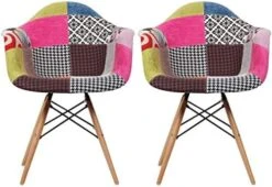 2xhome Modern Dining Side Chairs From Molded Plastic Armchair Shell With Natural Wooden Legs, Multicolor Ann, Set Of 2 -Songmics Furniture Shop 517K7ojzOqL. AC