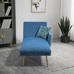 XIMEIX Stylish And Comfortable Beige Convertible Futon Sofa Bed Gold Metal Feet 66" Velvet Sofa Modern And Sleek, Rose Red -Songmics Furniture Shop 517N2tumBL. AC