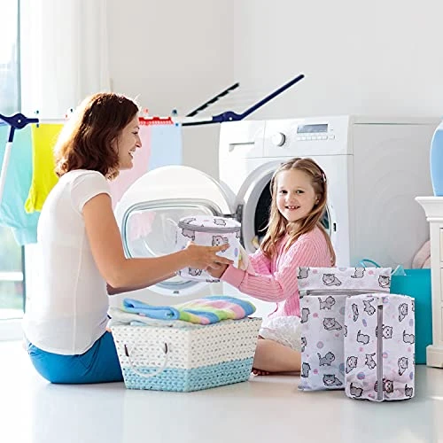 Xducom Mesh Laundry Bags,Set Of 5 Delicate Laundry Bag For Washing Machine,Clothing Washing Bags With Cat Prints,Garment Bags For Laundry,Lingerie Bag,Travel Storage Organize Bag (5 SET, CAT) 1 Xducom Mesh Laundry Bags,Set Of 5 Delicate Laundry Bag For Washing Machine,Clothing Washing Bags With Cat Prints,Garment Bags For Laundry,Lingerie Bag,Travel Storage Organize Bag (5 SET, CAT)