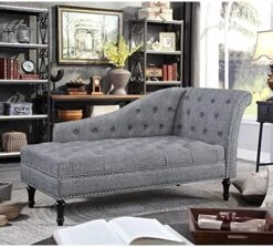 Rosevera Deedee Linen Upholstered Chaise Lounge Chair With Nailhead Trim For Living Room And Bedroom, Standard, Royal Navy 21 Rosevera Deedee Linen Upholstered Chaise Lounge Chair With Nailhead Trim For Living Room And Bedroom, Standard, Royal Navy -Songmics Furniture Shop 517RsSgydTL. AC
