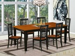 EAST WEST FURNITURE 9 PC Dining Room Set-Dining Table With 8 Wooden Dining Chairs -Songmics Furniture Shop 517WPFIs0PL. AC