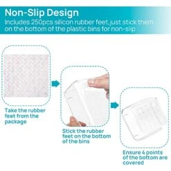 Vtopmart 60 PCS Drawer Organizer, 4-Size Clear Plastic Drawer Organizer Bins Containers For Bathroom And Vanity Storage, Home Organization For Makeup, Kitchen Utensils -Songmics Furniture Shop 517Yw7oBDWL