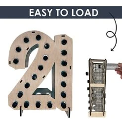 Mini Liquor Bottle Display Shelf For 21st Birthday Decorations For Her Or Him | Available In Three Colors | Made In USA | 21 Black 12 Mini Liquor Bottle Display Shelf For 21st Birthday Decorations For Her Or Him | Available In Three Colors | Made In USA | 21 Black -Songmics Furniture Shop 517bozazhvL