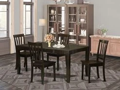 East West Furniture LYAN7-CAP-C Dining Set, 7-Piece -Songmics Furniture Shop 517cXCBXeAS. AC