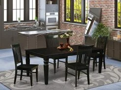 East West Furniture Dining Table Set, 9-Piece, ALGWE9-LWH-W -Songmics Furniture Shop 517rDiKM pL. AC