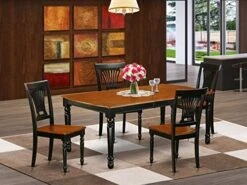 East West Furniture DOPL7-BCH-W Dining Set, 7 Pieces 17 East West Furniture DOPL7-BCH-W Dining Set, 7 Pieces -Songmics Furniture Shop 517rOhPudDL. AC