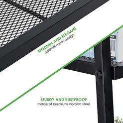 SHUANGZ 4 Tier Ladder Shelf, 23.6L X 13.8W X 57.9H Inch Industrial Bookcase Ladder-Shaped Plant Flower Stand Rack Storage Shelves For Living Room, Black (HSSC-1) -Songmics Furniture Shop 517yOOo3rBL