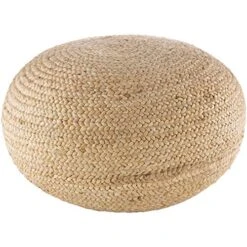 Artistic Weavers Adonai 13" X 25" X 25" Pouf, 22" X 22" X 22", Khaki