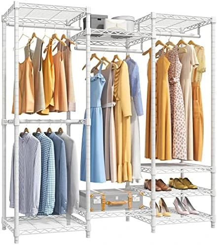 VIPEK V5 Portable Closet Wardrobe Heavy Duty Clothes Rack, Freestanding Clothing Rack With 4 Hang Rods & 8 Shelves, Adjustable Custom Closet Rack, 68.9" L X 15.7" W X 76.4" H, Max Load 800LBS, Black 10 VIPEK V5 Portable Closet Wardrobe Heavy Duty Clothes Rack, Freestanding Clothing Rack With 4 Hang Rods & 8 Shelves, Adjustable Custom Closet Rack, 68.9" L X 15.7" W X 76.4" H, Max Load 800LBS, Black - Image 10