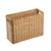 Angoily Magazine Storage Baske Seagrass Woven File Holder Narrow Place Storage Holder Book Wicker Basket Storage Basket Bin For Home Office Desk