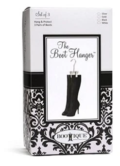 Boottique The Original Boot Hanger - Shoe Storage Space Saver (Set Of 3); Boot Hanger, Boot Holder, Boot Clips (Black) -Songmics Furniture Shop 518ckR6ncOL