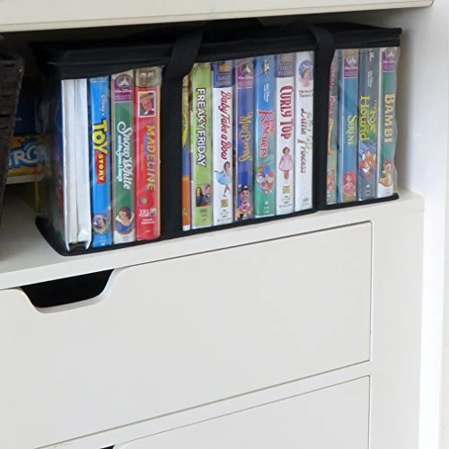 Evelots 4 Pack VHS Storage Bag-Movie Organizer-Video Tape-Handles-Hold 60-No Dust 2 Evelots 4 Pack VHS Storage Bag-Movie Organizer-Video Tape-Handles-Hold 60-No Dust - Image 2