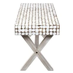 East At Main Coco Bench, White -Songmics Furniture Shop 518qiwkMgqL