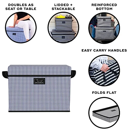 SCOUT Rump Roost MED - Medium Lidded Storage Bin With Handles, Collapsible, Stackable, Doubles As Seat Or Table, Holds 80 Lbs 2 SCOUT Rump Roost MED - Medium Lidded Storage Bin With Handles, Collapsible, Stackable, Doubles As Seat Or Table, Holds 80 Lbs - Image 2