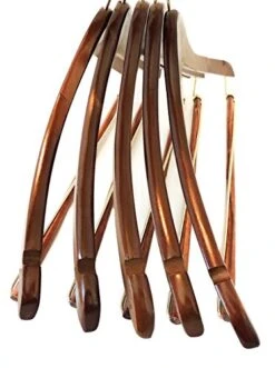 Quality Hangers Wooden Hangers Beautiful Sturdy Suit Curved Hangers Great For Travelers Heavy Duty Coat Hanger With Locking Bar Gold Hooks (5 Pack) -Songmics Furniture Shop 518wbeOLyiL