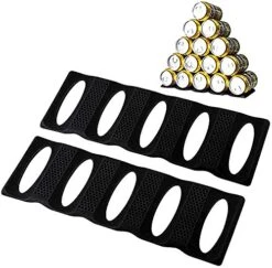 2Pcs Bottle Stacking Mat Can Stacker Kitchen Cabinet And Fridge Storage Rack Wine Bottles Holder