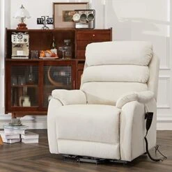 DYNOX Small Lift Chair Recliners With Massage And Heat, Dual Motor Power Lift Sofa With Infinite Adjust For Back And Footrest (Fabirc-Beige) 25 DYNOX Small Lift Chair Recliners With Massage And Heat, Dual Motor Power Lift Sofa With Infinite Adjust For Back And Footrest (Fabirc-Beige) -Songmics Furniture Shop 519CfSZWGTL. AC