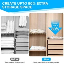 Vacuum Storage Bags, Vakoo 6 Pack Vaccum Sealed Clothing Bags (2 X-large, 2 Large, 2 Small) Vacuum Sealer Storage Space Saver Bags For Clothes Storage, Pillows, Comforters And Blankets 7 Vacuum Storage Bags, Vakoo 6 Pack Vaccum Sealed Clothing Bags (2 X-large, 2 Large, 2 Small) Vacuum Sealer Storage Space Saver Bags For Clothes Storage, Pillows, Comforters And Blankets -Songmics Furniture Shop 519Dm1Rn1RL