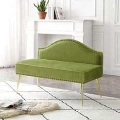 Homtique Velvet Loveseat & Accent Chair 3 Piece Set, Modern Upholstered Living Room Furniture Set, Armless Loveseat Settee With Gold Metal Legs, For Small Space, Bedroom, Apartment, Orange 22 Homtique Velvet Loveseat & Accent Chair 3 Piece Set, Modern Upholstered Living Room Furniture Set, Armless Loveseat Settee With Gold Metal Legs, For Small Space, Bedroom, Apartment, Orange -Songmics Furniture Shop 519HQkOYElL. AC