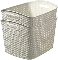 CURVER My Style Grey 2 X 28 Litre - X-Large -Songmics Furniture Shop 519gsUZUhiS. AC