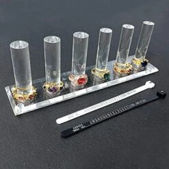 2 PCs Hand Ring Holder Jewelry Stand, Ring Storage Holder Jewelry Display Stands Crystal Clear Acrylic Finger Ring Jewelry Ring/Wedding Ring Display Support Holder Decorative For Women Girls Room, Clear 2PCs -Songmics Furniture Shop 519kyOkUtSS. AC