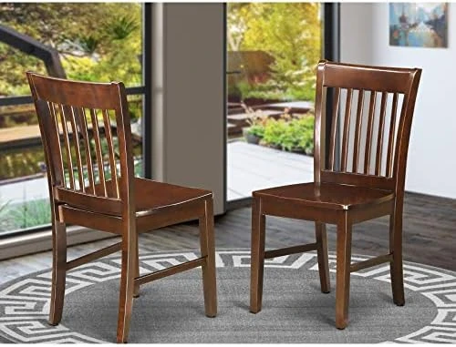 East West Furniture NFC-BLK-W Dining Room Chairs, Wood Seat 11 East West Furniture NFC-BLK-W Dining Room Chairs, Wood Seat - Image 11