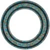 Zorigs Mosaic Mirror, Wall Art Décor – Handcrafted Decorative Wall Mirror, Turquoise, Coffee Brown, Green Mosaic Mirror, 24” Frame, 15" Round Mirror For Hallway, Bedroom, Bathroom, Living Room