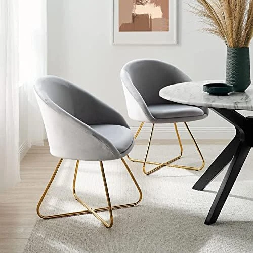 Altrobene Modern Accent Chair, Velvet Dining Chair Set, Living Room Bedroom Kitchen Arm Chair, Golden Finished, Set Of 2, Navy Blue 7 Altrobene Modern Accent Chair, Velvet Dining Chair Set, Living Room Bedroom Kitchen Arm Chair, Golden Finished, Set Of 2, Navy Blue - Image 7