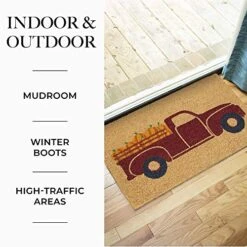 Avera Products | Pumpkin Truck, Natural Coir Fiber Doormat, Anti-Slip Rubber Mat Back -Songmics Furniture Shop 51AAPv3KHbL