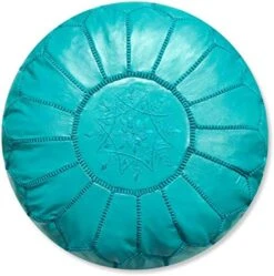 Premium Moroccan Leather Pouf - Handmade - Delivered Stuffed - Ottoman, Footstool, Floor Cushion (Cognac Brown) -Songmics Furniture Shop 51AXOfV7JVL. AC