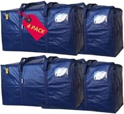 AlexHome Easy Moving Bags Heavy Duty,5 Pack, Extra Large Packing Bags For Moving,Stroage Bags For Moving,Large Moving Bags For Clothes,Strong Durable Moving Bags With Handles,Moving Bags,Moving Supplies For Space Saving Moving Storage,(Blue,Set Of 5) -Songmics Furniture Shop 51AYqZkmY4L. AC