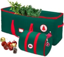 YaNovate Christmas Tree Storage Bag Set 2-Pieces Heavy Duty Tree Bag Fits Up To 7.5 Ft Tall Christmas Artificial Tree With Reinforced Handles & Sleek Dual Zipper Waterproof Protects From Moisture & Dust -Songmics Furniture Shop 51ArNpNLXL. AC