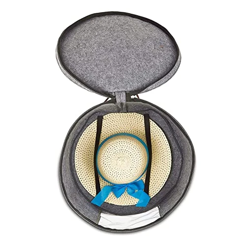 ZIAERKOR Hat Storage Boxes For Women Large Round, Cowboy Hat Boxes Storage Travel,Hat Box Hard Case Round Foldable With Handle & Dustproof Lid Stuffed Animal Toy Storage 15.7" D X 10.2" H 5 ZIAERKOR Hat Storage Boxes For Women Large Round, Cowboy Hat Boxes Storage Travel,Hat Box Hard Case Round Foldable With Handle & Dustproof Lid Stuffed Animal Toy Storage 15.7" D X 10.2" H - Image 5