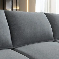 HONBAY Oversized Modular Sofa Couch With Ottoman U Shape Couch With Chaise Sleeper Sofa With Storage Seats, Bluish Grey -Songmics Furniture Shop 51B9Q4qbiPL