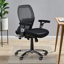 KIAYACI Glass Chair Mat For Carpet Or Hard Floor Tempered Glass Glass Table Top Table Mat Round 36", 1/4 Inch Thick, Transparent -Songmics Furniture Shop 51BHiLPd2bL. AC