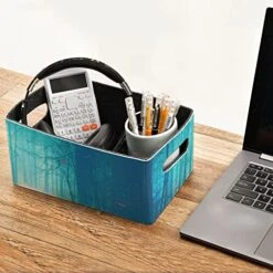 Autumn Forest Road Storage Basket Felt Storage Bin Collapsible Towel Storage Toy Storage Box Organizer For Kids Bedroom Magazine -Songmics Furniture Shop 51BUSaOfMrL