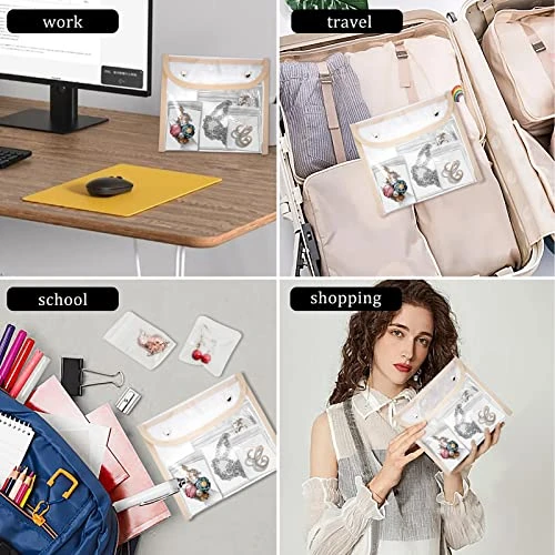 Wowang 110 Pcs Travel Jewelry Organizer Bags PVC Jewelry Storage Bag Pouch Self Seal Plastic Zipper Bag,Small Clear Plastic Bags For Jewelry Necklace Rings 2 Wowang 110 Pcs Travel Jewelry Organizer Bags PVC Jewelry Storage Bag Pouch Self Seal Plastic Zipper Bag,Small Clear Plastic Bags For Jewelry Necklace Rings - Image 2