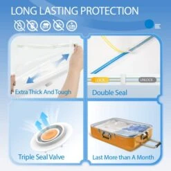 12P Vacuum Bags For Travel, Compression Bags For Travel Organizer, Space Saver Vacuum Storage Bags For Clothing, Packing Bags For Carry On Suitcases, Travel Essentials (3Large*3Medium*3Small*3XSmall) -Songmics Furniture Shop 51BbSDn2jEL